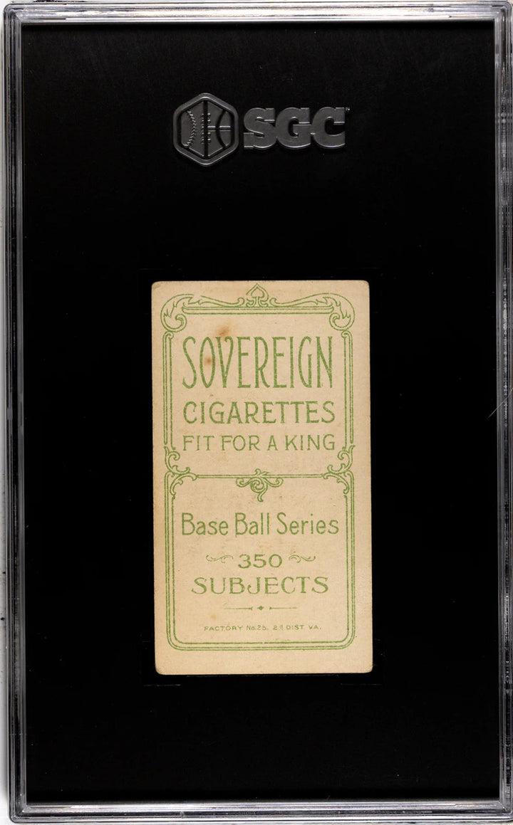 Fred Snodgrass 1910 T206 Catching Sovereign Tobacco Card (SGC 3.5)