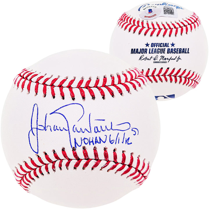 Johan Santana Signed Official MLB Baseball Mets "Nohan 6/1/12" Beckett Witness