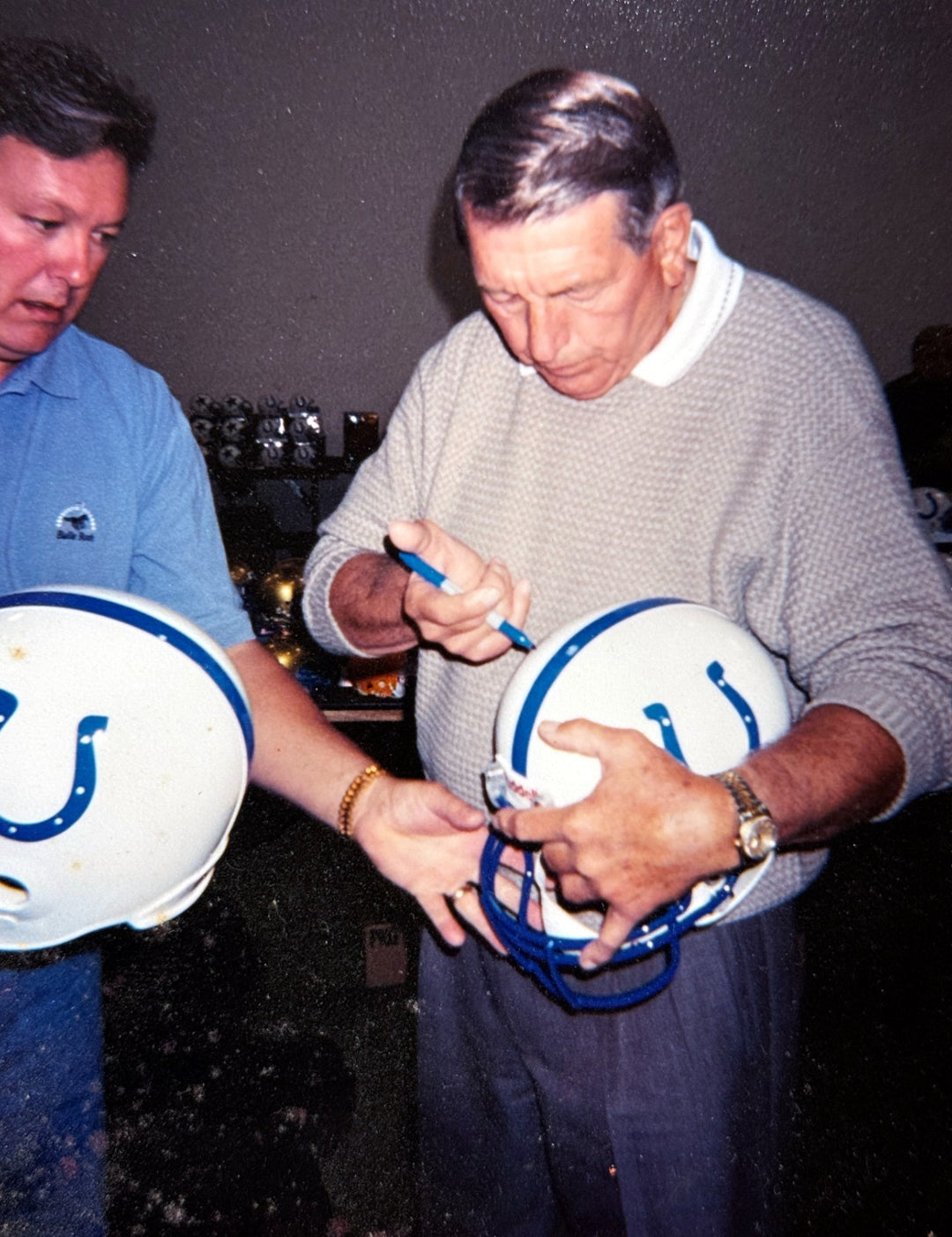 Johnny Unitas signed Baltimore Colts Riddell FS Rep Helmet-PSA#2A05623 & Beckett