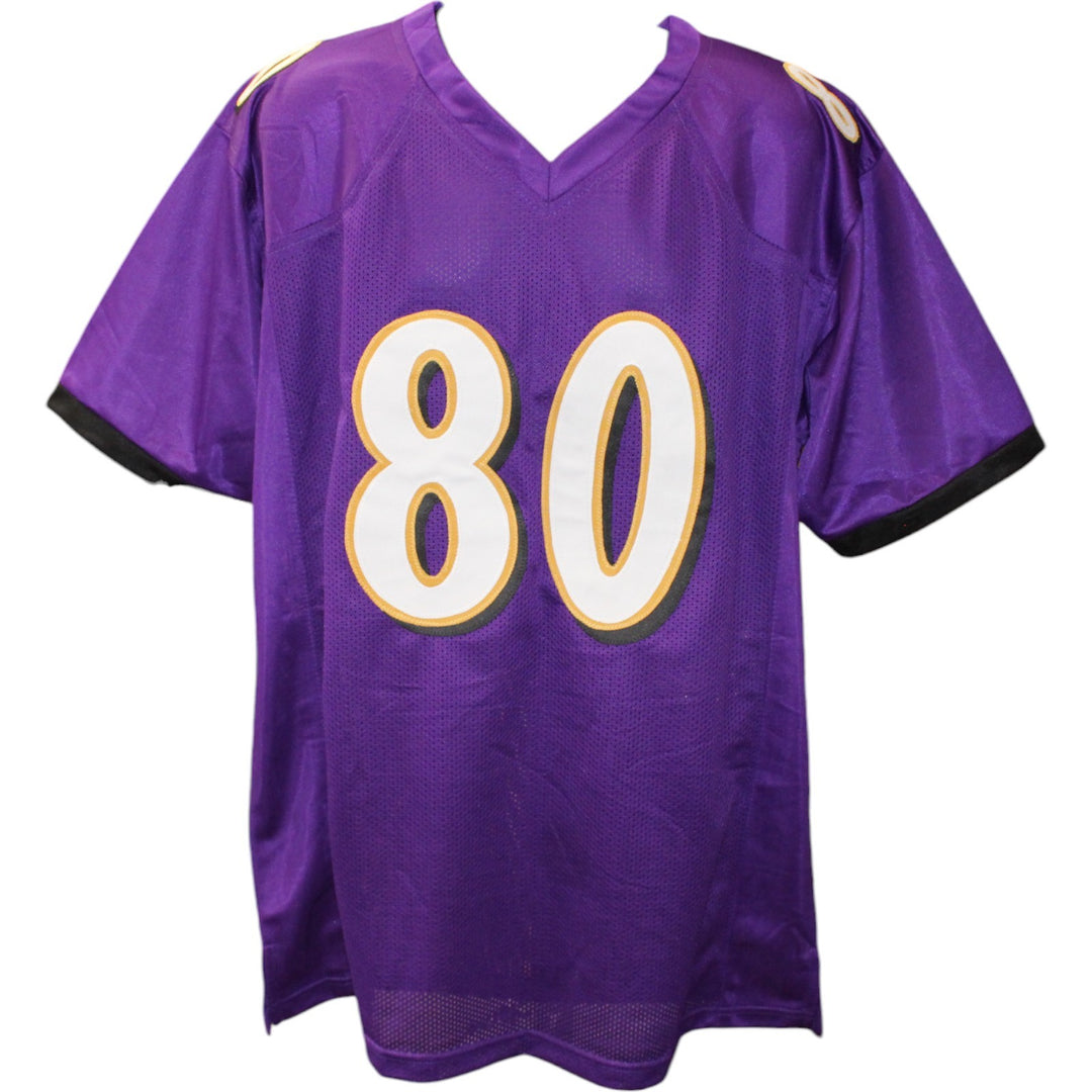 Isiah Likely Autographed/Signed Pro Style Purple XL Jersey Beckett Witness 51830
