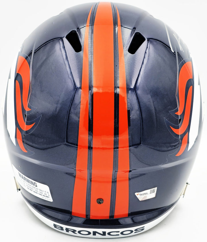 Russell Wilson Signed Broncos Blue Full Size Replica Speed Helmet Fanatics Holo