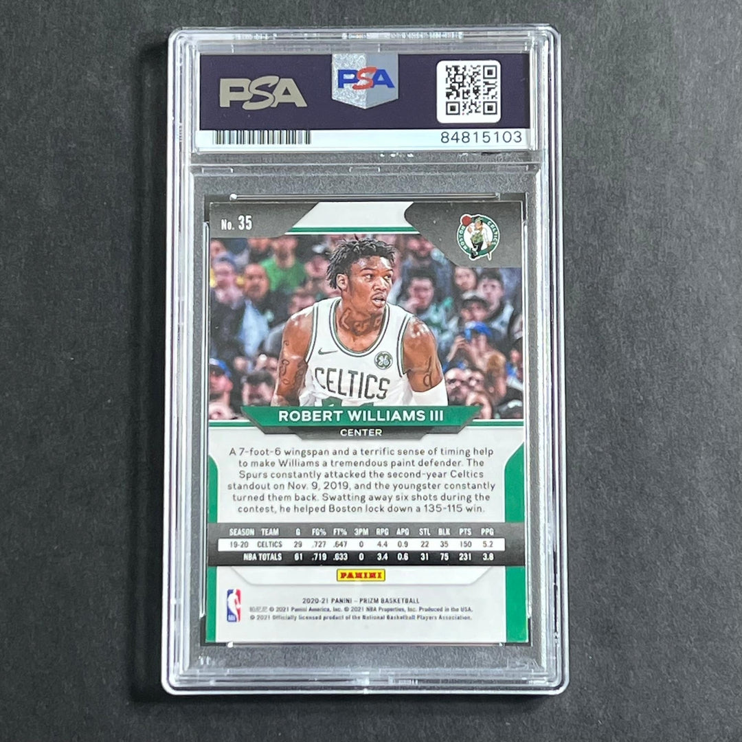 2020-21 Panini Prizm #35 Robert Williams III Signed Card PSA Slabbed Auto Grade