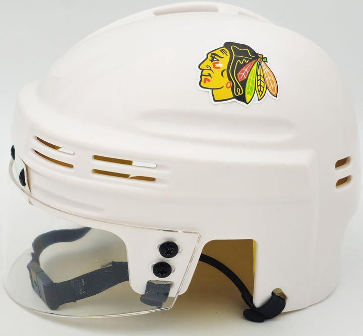 Chevy Chase Auto Blackhawks White Speed Mini Helmet Christmas Vacation Beckett