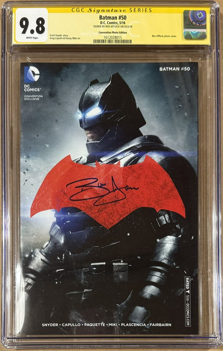 Ben Affleck Autographed Batman NYCC Convention Foil Variant SS #50 CGC 9.8 56599