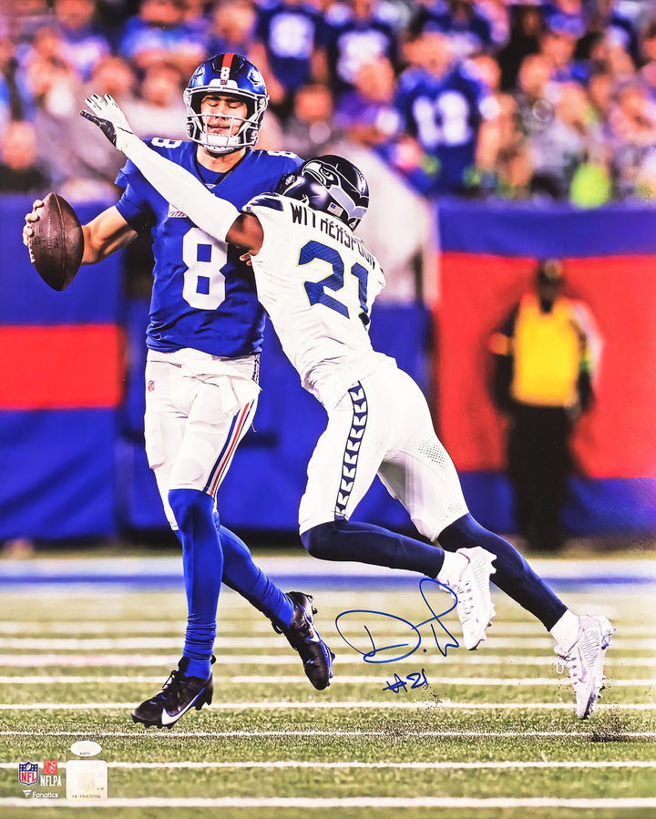 Devon Witherspoon Signed Framed 16x20 Photo Seattle Seahawks Sack MCS Holo