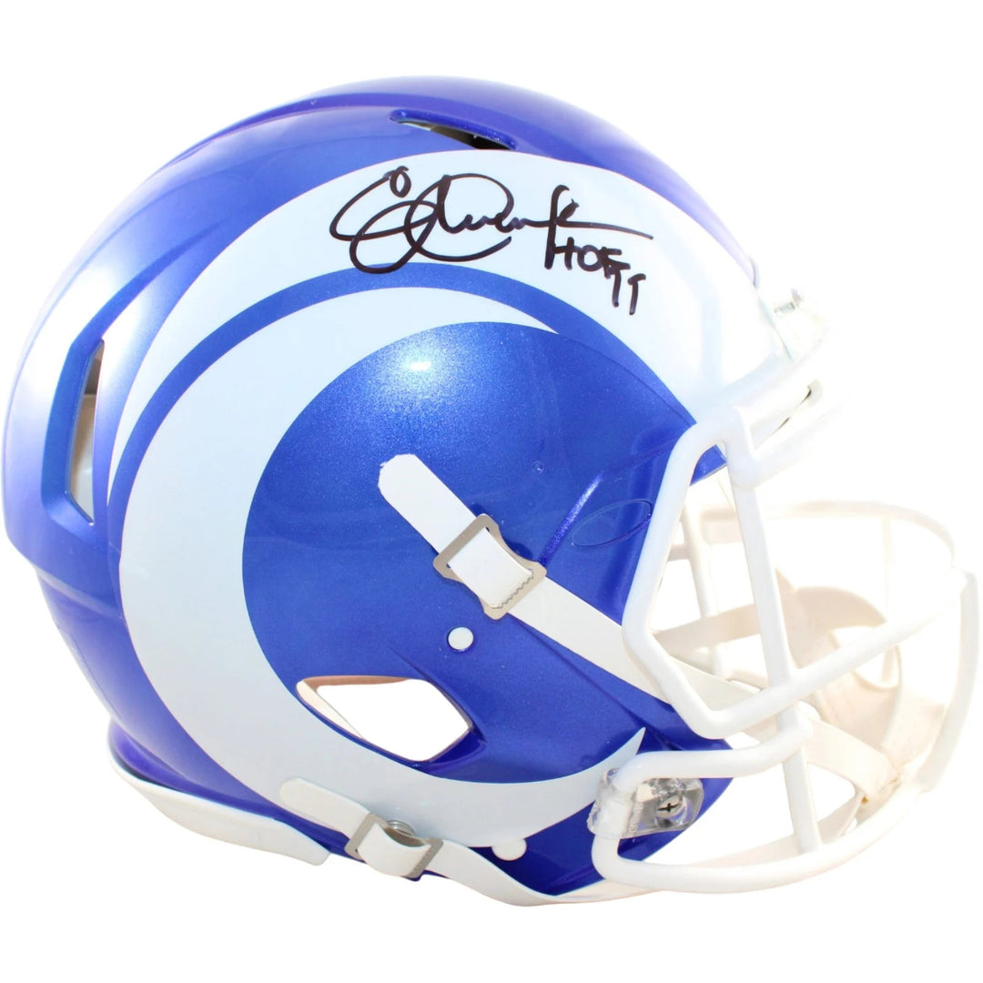 Eric Dickerson Signed Los Angeles Rams Helmet Proline Alt 26 Beckett W 58828