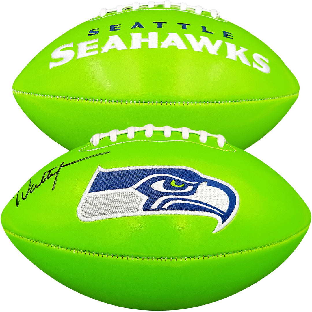 Walter Jones Autographed Signed Seattle Seahawks Green Logo Football MCS Holo