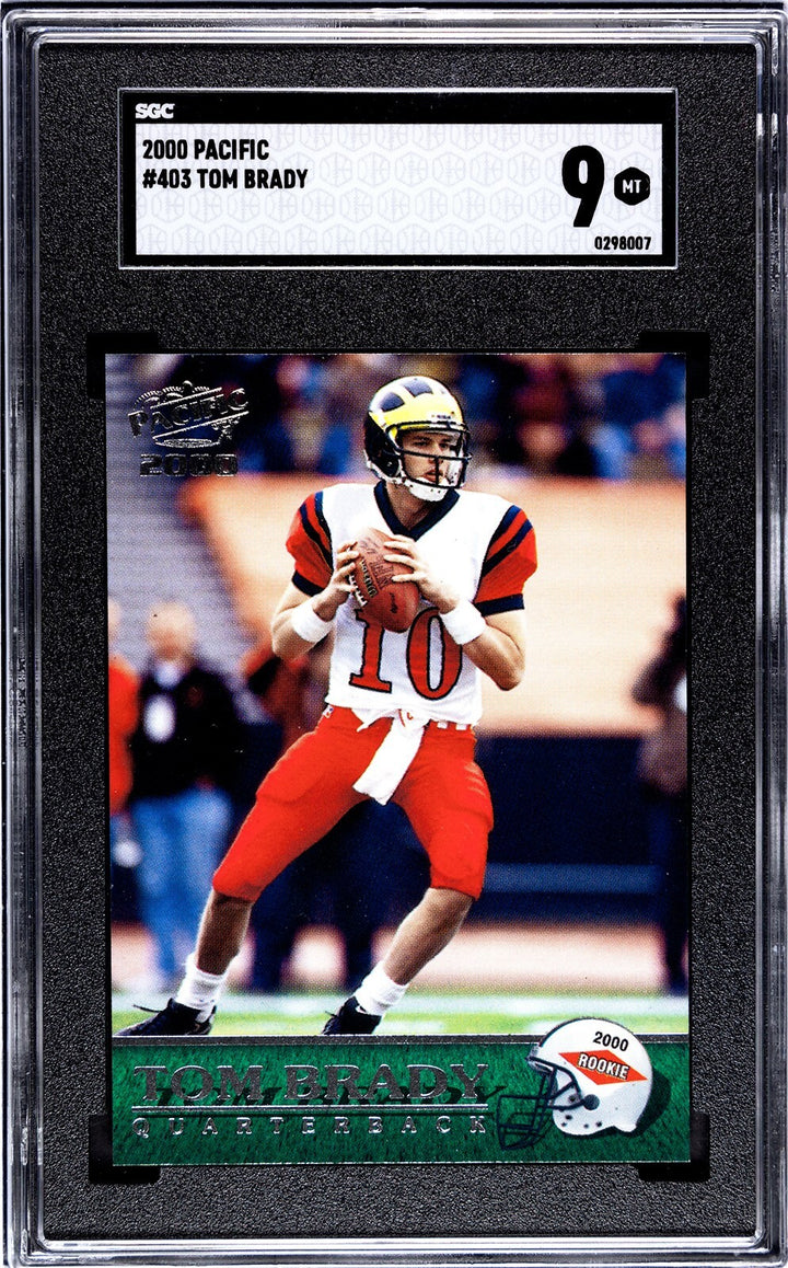 Tom Brady 2000 Pacific RC Card  #403- SGC Graded 9 Mint (Michigan/Patriots/GOAT)