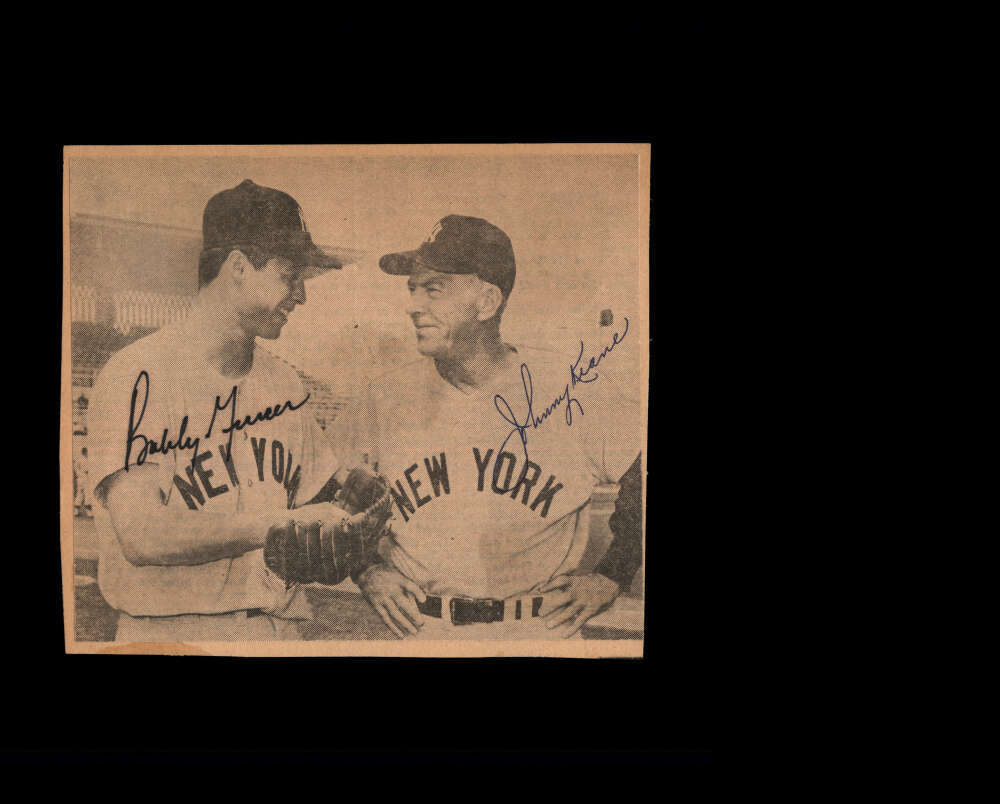 Bobby Murcer Johnny Keane Carl Yastrzemski JSA Cert Signed 5x6 Photo