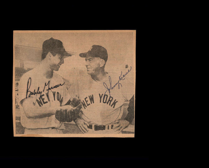 Bobby Murcer Johnny Keane Carl Yastrzemski JSA Cert Signed 5x6 Photo