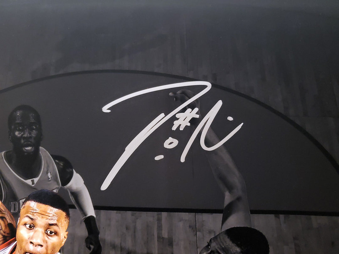 Damian Lillard Signed Framed 16x20 Photo Portland Trail Blazers Beckett BAS