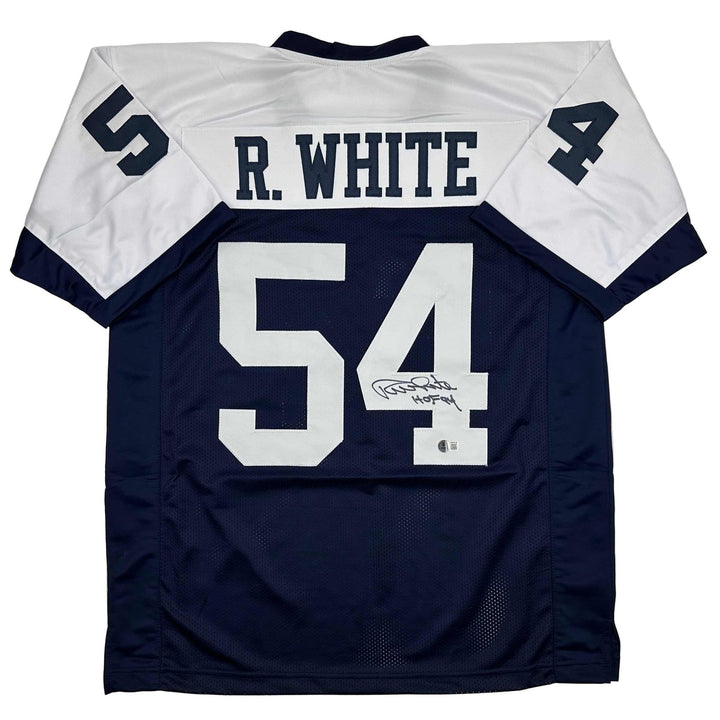 Signed RANDY WHITE HOF 94 Dallas Thanksgiving Day Jersey JSA COA