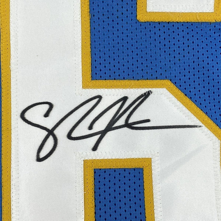 Autographed/Signed SHAWNE MERRIMAN San Diego Powder Blue Jersey BAS COA
