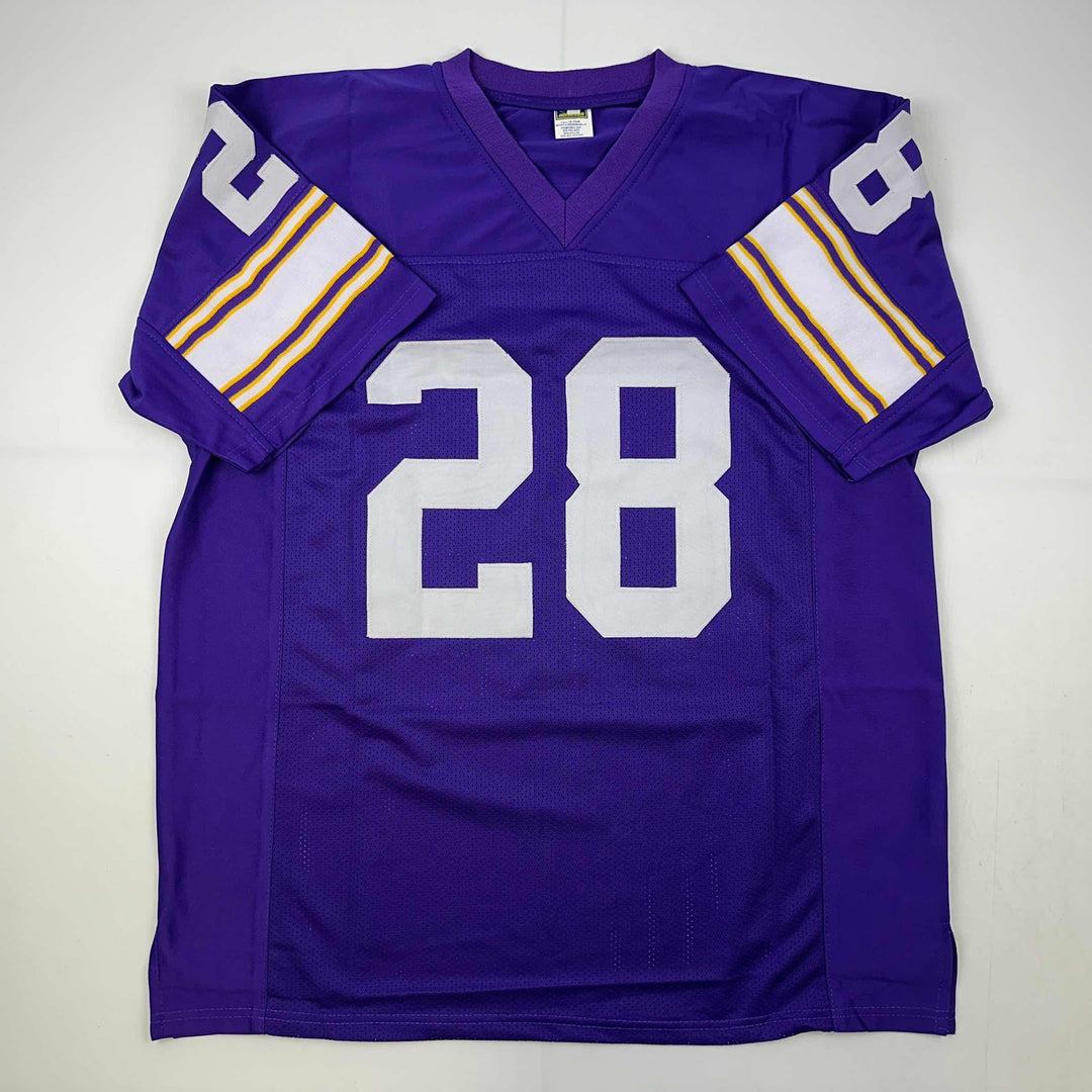 Facsimile Autographed Ahmad Rashad Minnesota Purple Reprint Jersey Size Men's XL