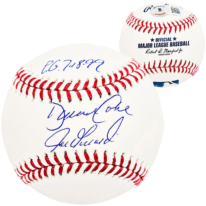 David Cone & Joe Girardi Signed MLB Baseball Yankees "PG 7.18.99" Beckett Wit