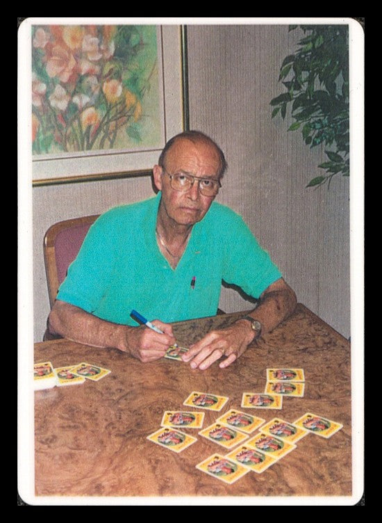 Eddie Mathews Signed Porcelain Baseball Card Set Milwaukee Braves 3 Signed