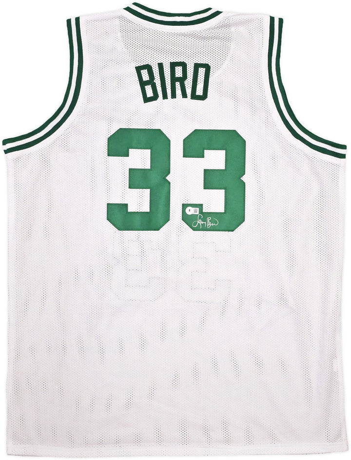 Boston Celtics Larry Bird Autographed Signed White Jersey Beckett Wit