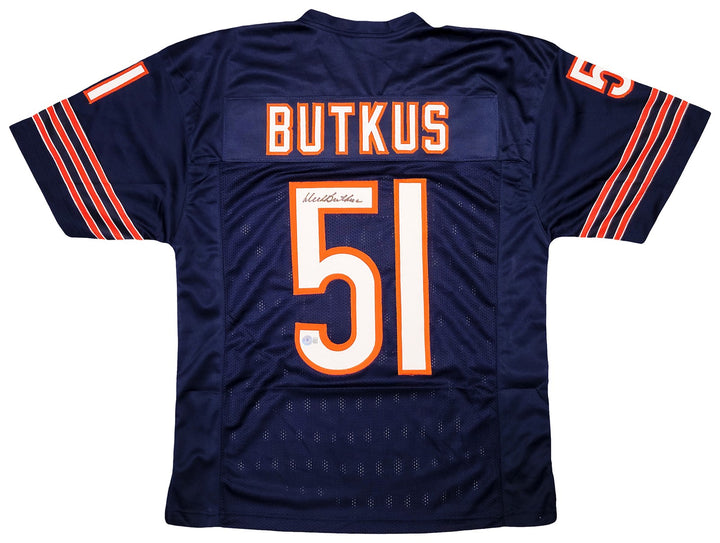 Chicago Bears Dick Butkus Autographed Signed Blue Jersey Beckett BAS