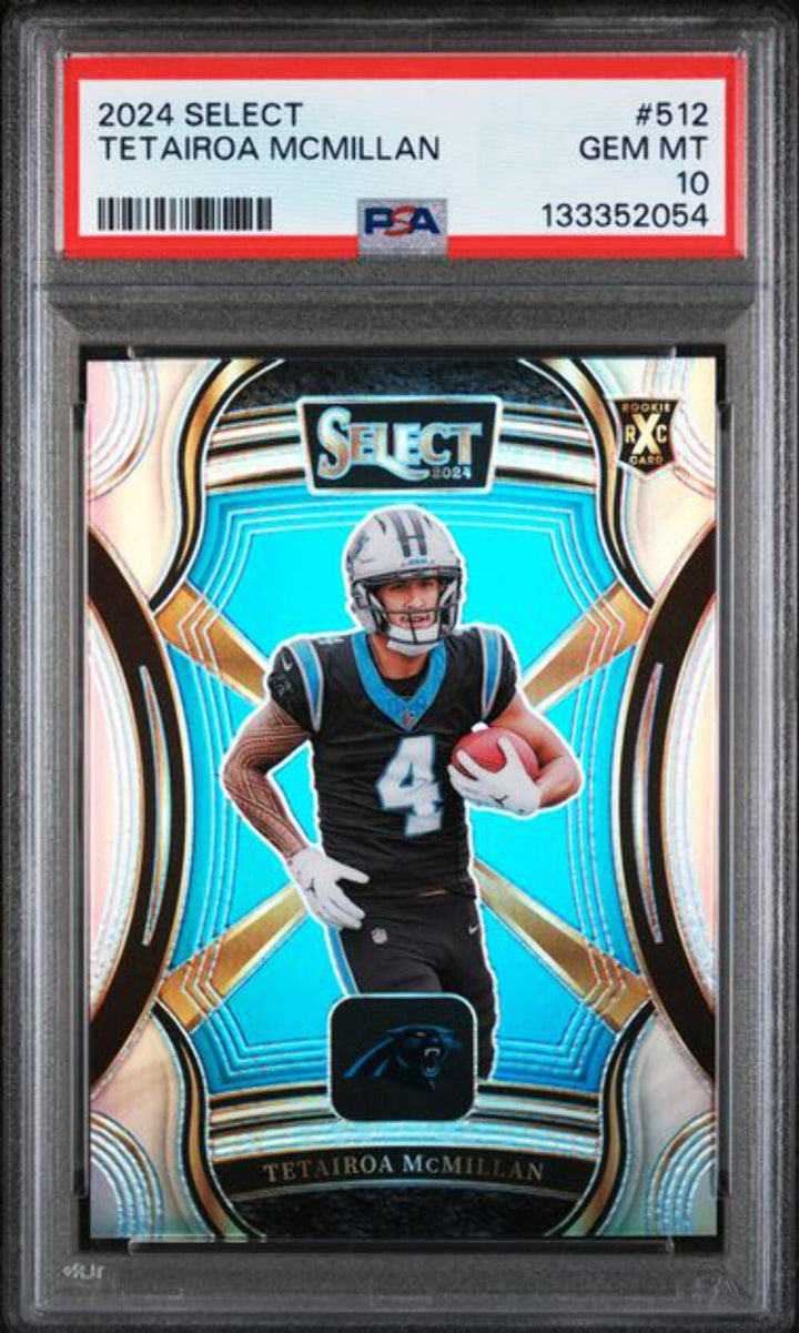 Graded 2024 Panini Select Tetairoa McMillan #512 XRC Rookie RC Card PSA 10 Mint