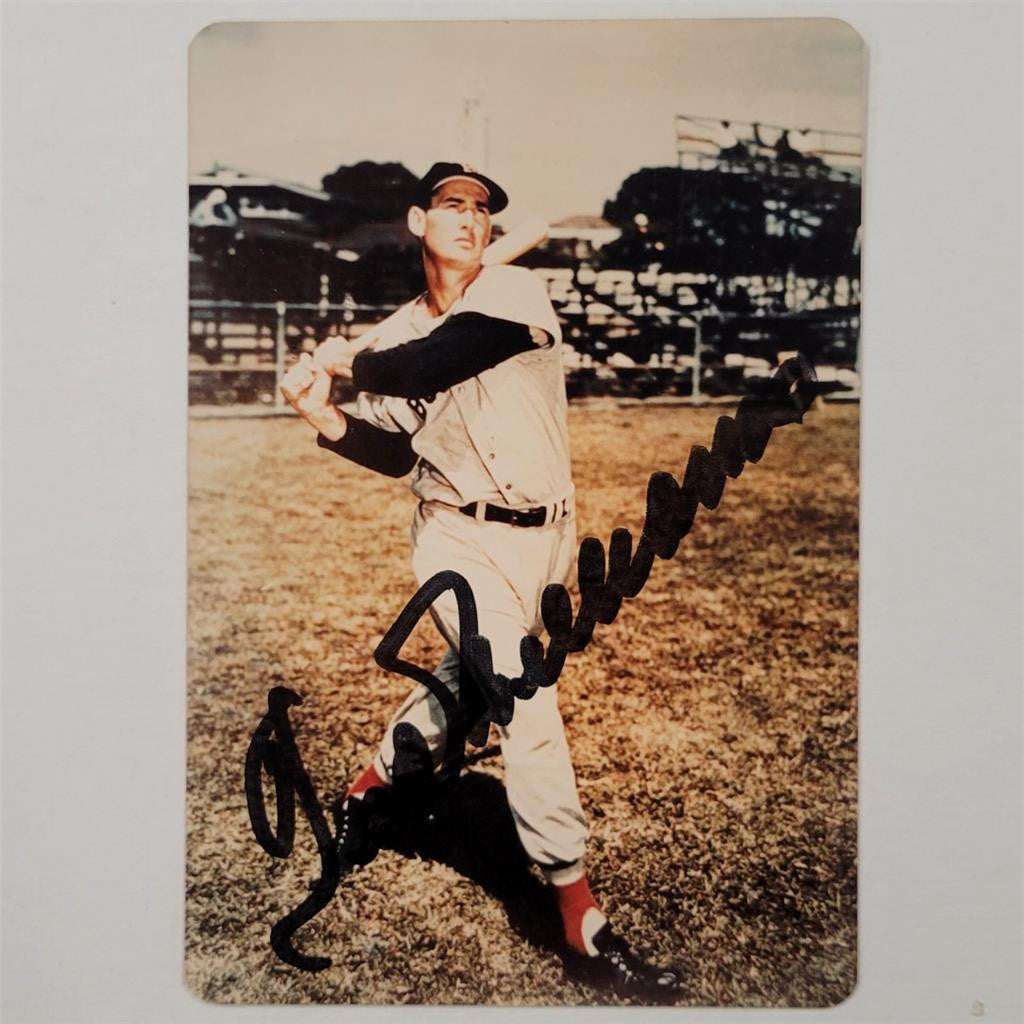 Ted Williams signed 3x5 Photo Boston Red Sox autograph ~ JSA