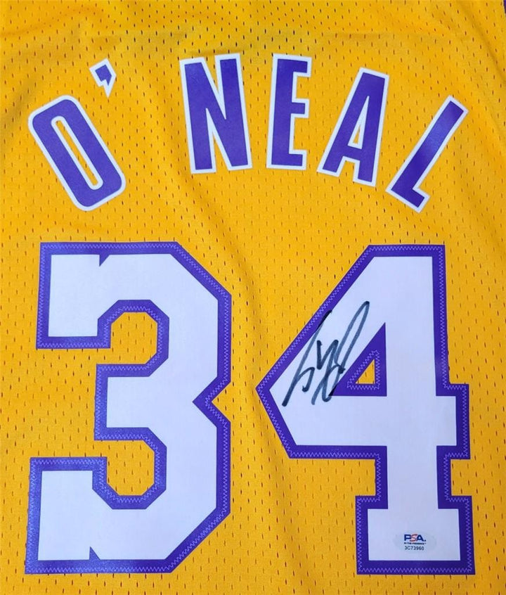 Shaquille O'Neal Shaq signed Mitchell & Ness 1999-00 Lakers Jersey autograph PSA