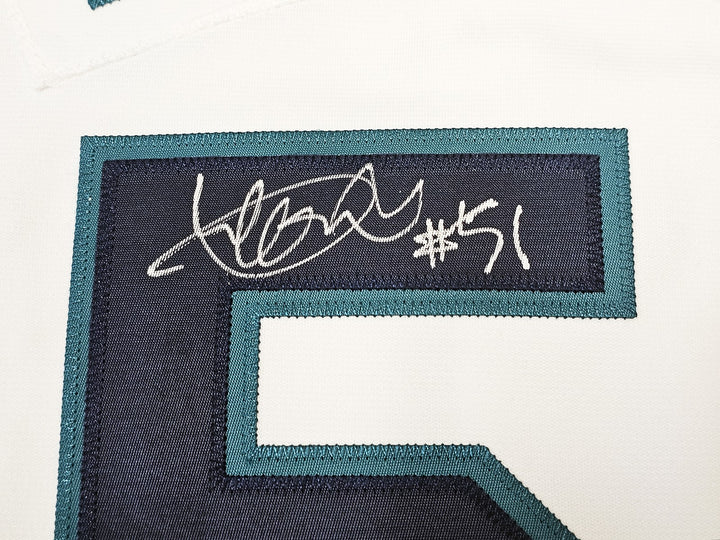 Mariners Ichiro Suzuki Auto White Authentic Mitchell Ness 2001 ASG Jersey Sz 44