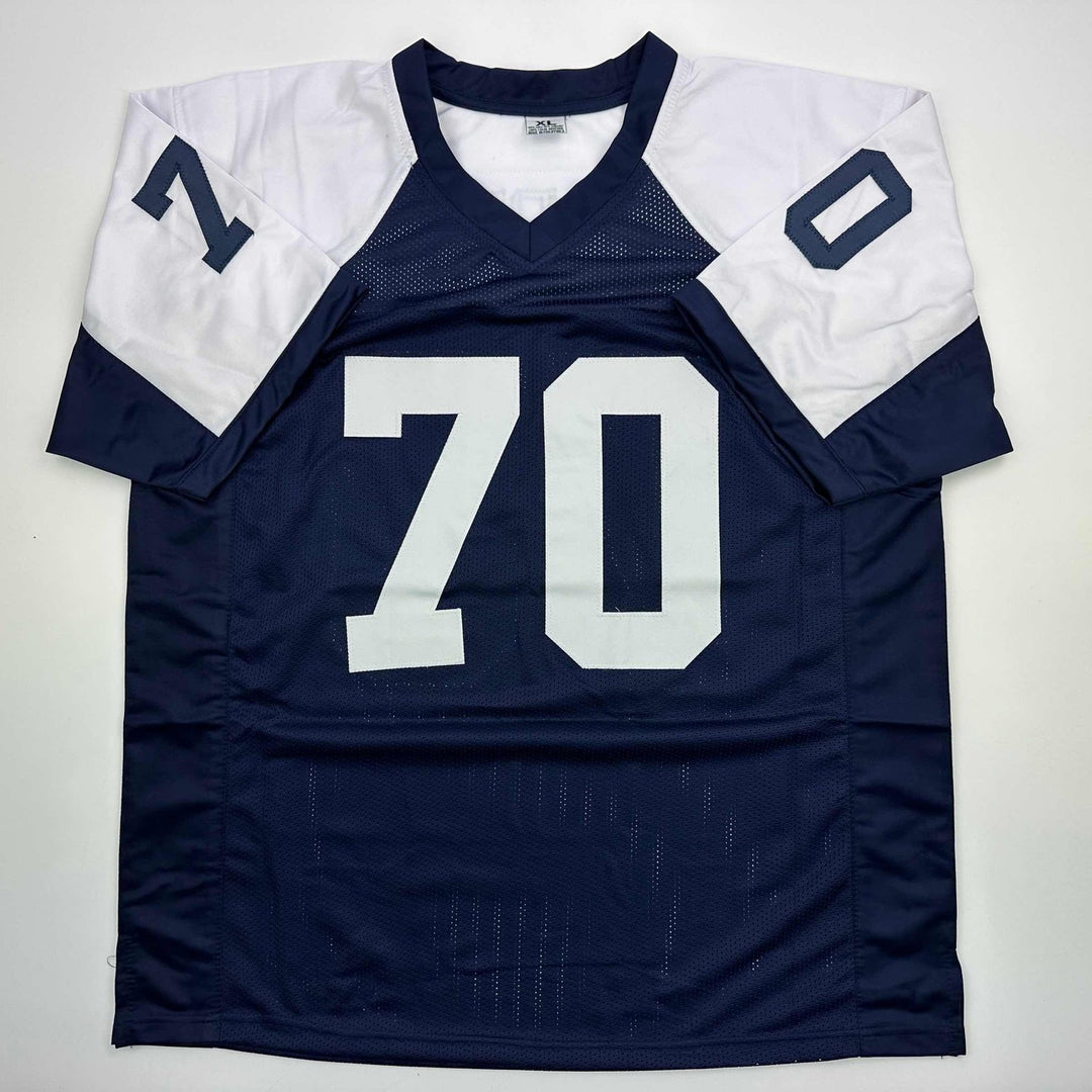Autographed/Signed Zack Martin Dallas Thanksgiving Day Jersey Beckett COA