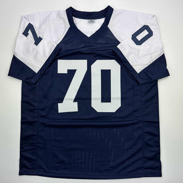 Autographed/Signed Zack Martin Dallas Thanksgiving Day Jersey Beckett COA