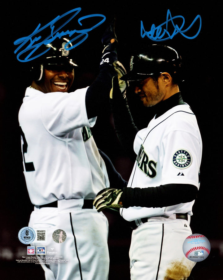 Ichiro Suzuki, Ken Griffey Jr. 8x10 Photo Mariners Grand Slam Beckett Witness
