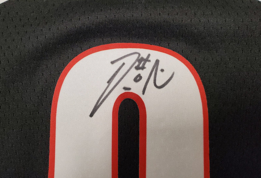 Portland Trail Blazers Damian Lillard Signed Black Nike Jersey Size M Beckett