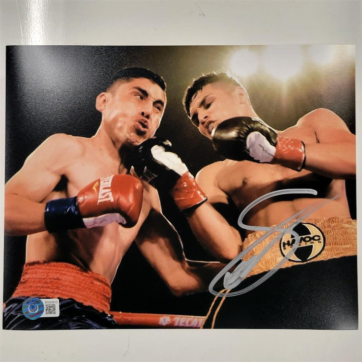 Evan Sanchez signed 8x10 photo boxing autograph ~ Beckett BAS Holo