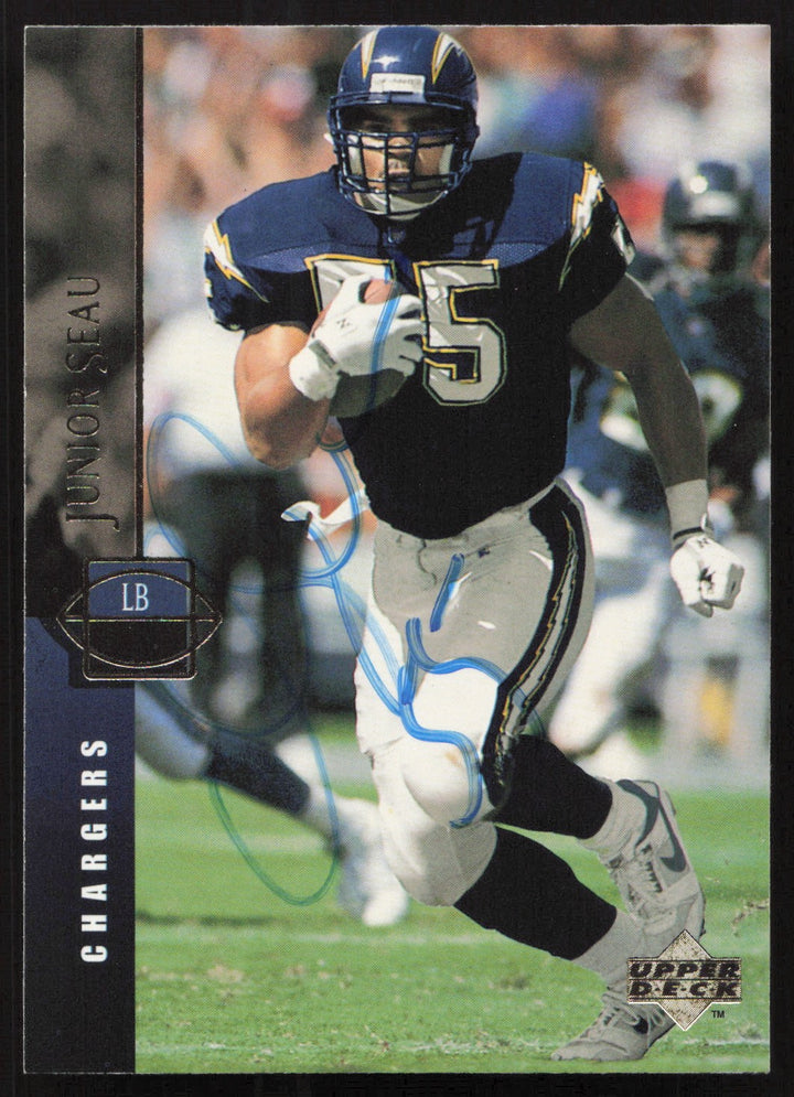 Junior Seau Autographed 1994 Upper Deck Card #234 San Diego Chargers