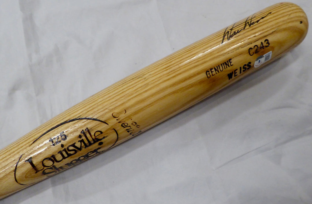 Walt Weiss Signed 1990 Game Issued L Slugger Bat Oakland A's Beckett #BF24934