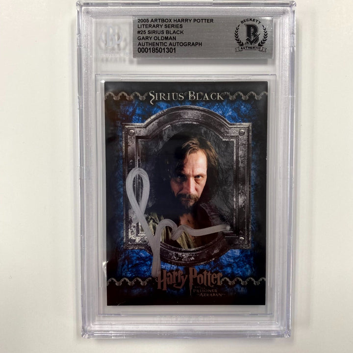 Gary Oldman signed 2004 Harry Potter Sirius Black Foil card auto ~ Beckett BAS