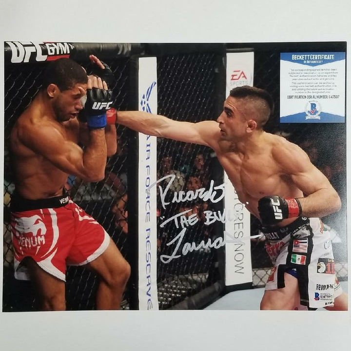 Ricardo Lamas signed "The Bully" 11x14 Photo UFC MMA Autograph ~ Beckett BAS COA