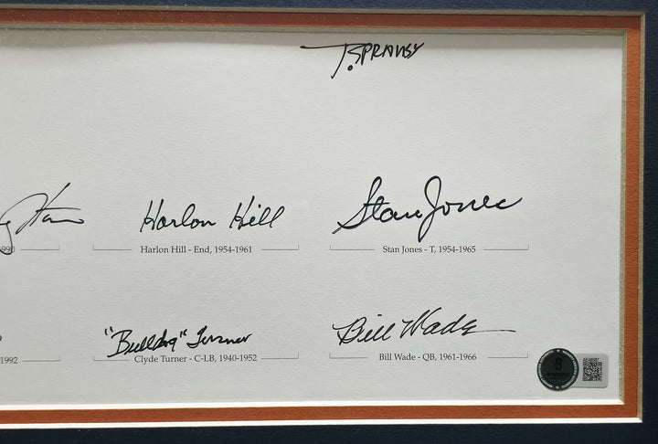 Bears Greats Signed Framed Panoramic Photo With 20 Sigs Beckett BAS
