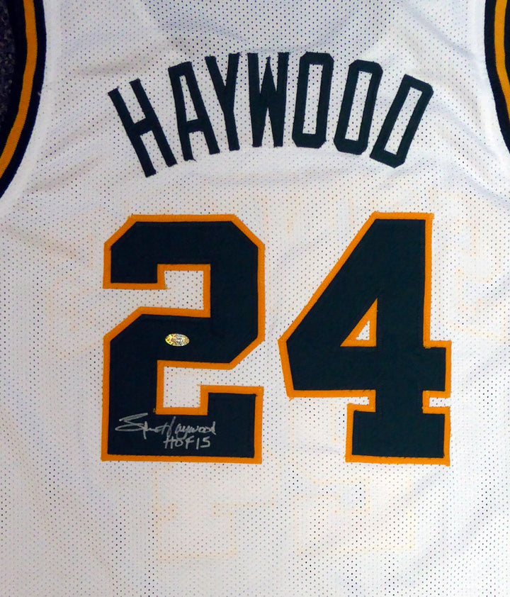 Seattle Sonics Spencer Haywood Autographed Signed White Jersey "HOF 15" MCS Holo