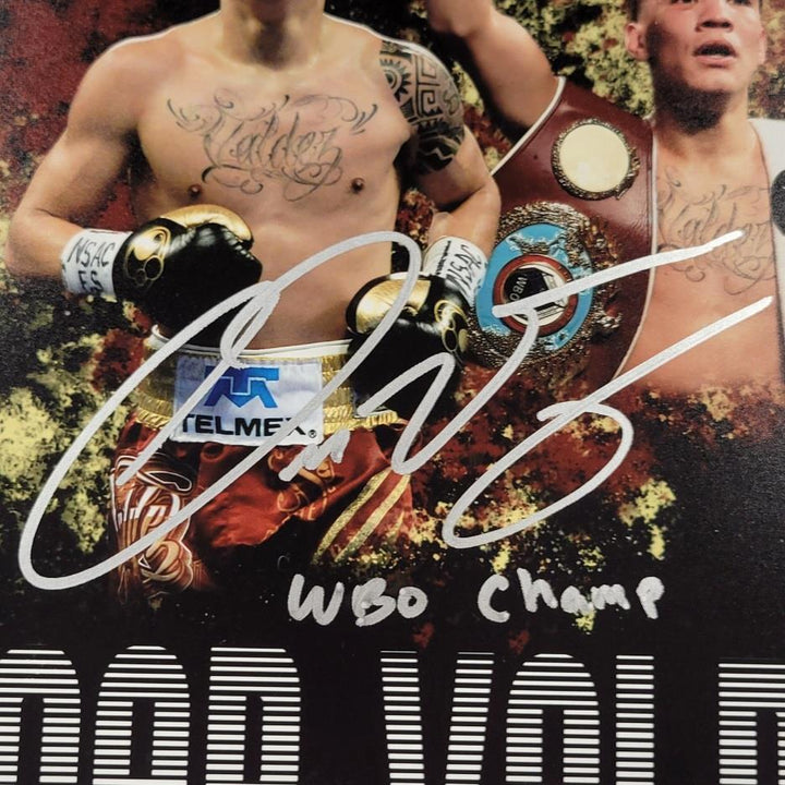 Oscar Valdez signed "WBO Champ" 11x14 photo boxing autograph ~ Beckett BAS (B)