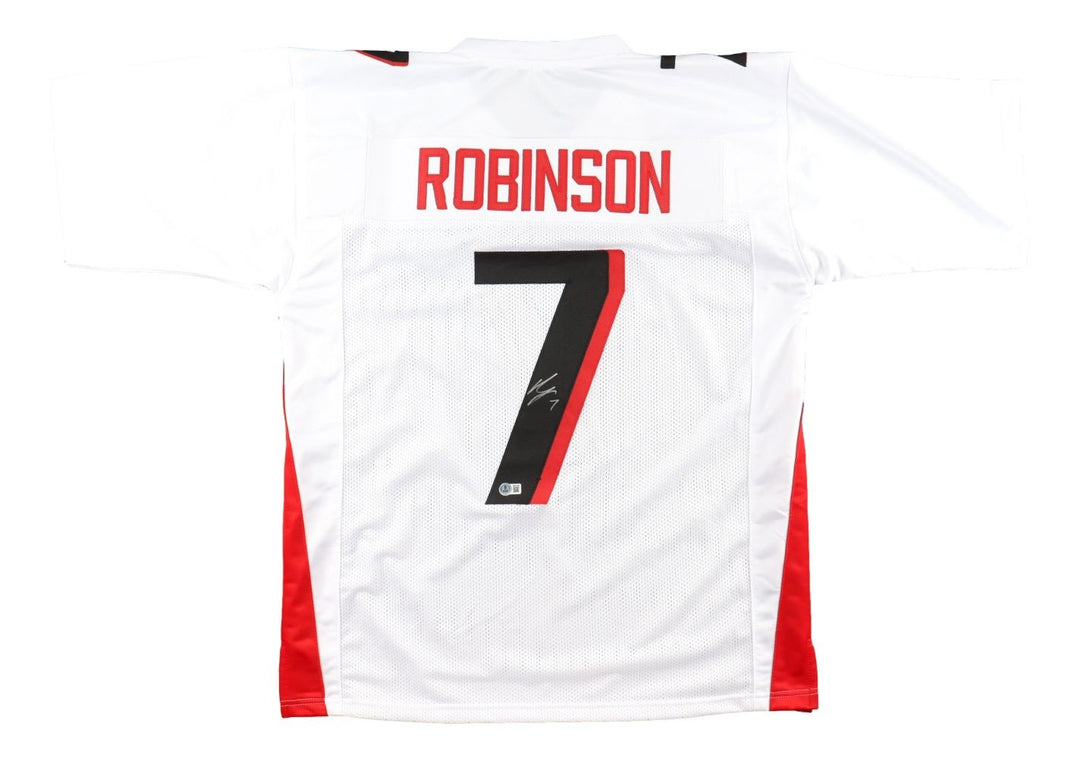 Bijan Robinson Atlanta Signed White Football Jersey BAS