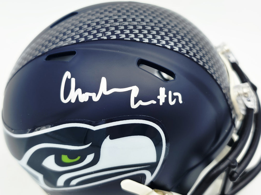 Charles Cross Signed Seattle Seahawks Blue Speed Mini Helmet MCS Holo