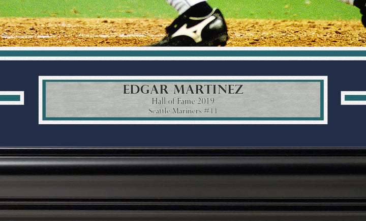 Edgar Martinez Signed Framed 16x20 Photo Mariners The Double Beckett BAS Witness
