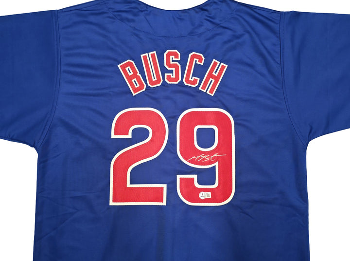 Chicago Cubs Michael Busch Signed Blue Jersey Beckett BAS