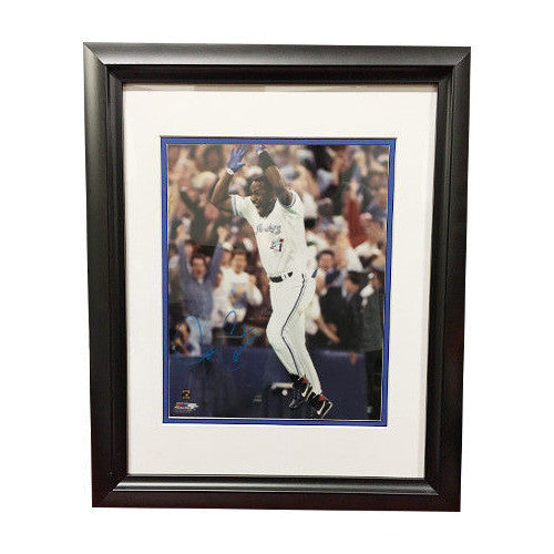 Joe Carter signed Toronto Blue Jays 1993 WS 16X20 Photo Custom Framed - FP HOLO