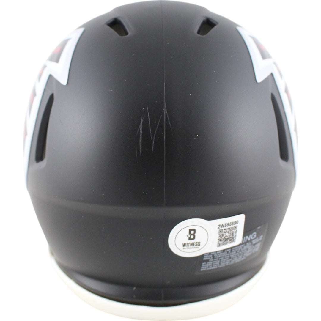 Michael Vick Autographed Atlanta Falcons Mini Helmet Beckett Witness 49865