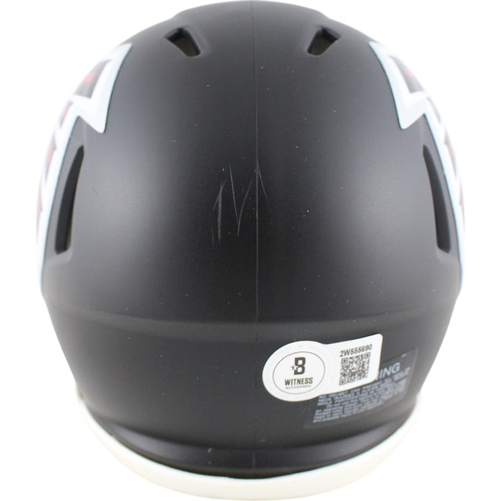 Michael Vick Autographed Atlanta Falcons Mini Helmet Beckett Witness 49865