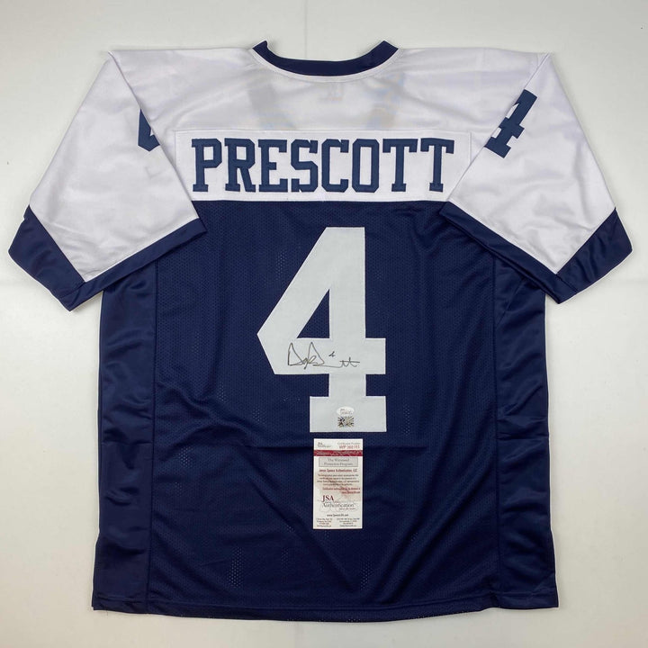 Autographed/Signed Dak Prescott Dallas Thanksgiving Day Jersey JSA COA