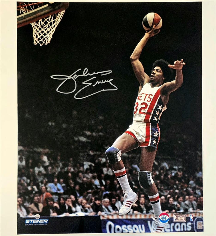 Julius Erving signed Philadelphia 76ers 16x20 Photo autograph~ Steiner Authentic