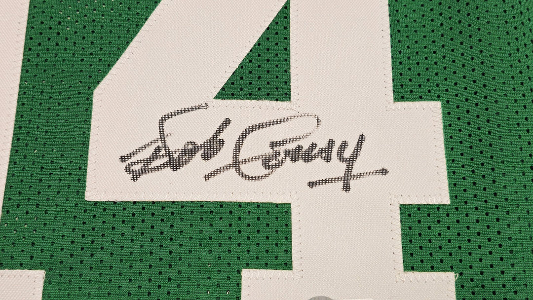 Boston Celtics Bob Cousy Signed Green Jersey Beckett Witness