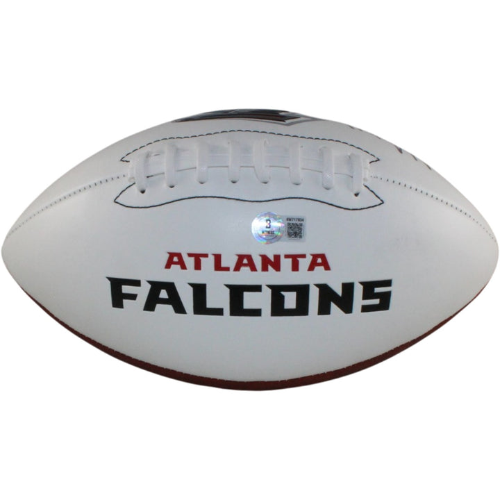 Julio Jones Autographed Atlanta Falcons Logo Football Beckett Witness 56461
