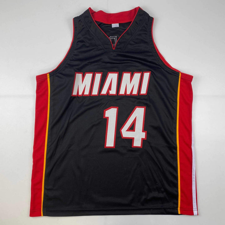 Autographed/Signed Tyler Herro Miami Black Basketball Jersey JSA COA